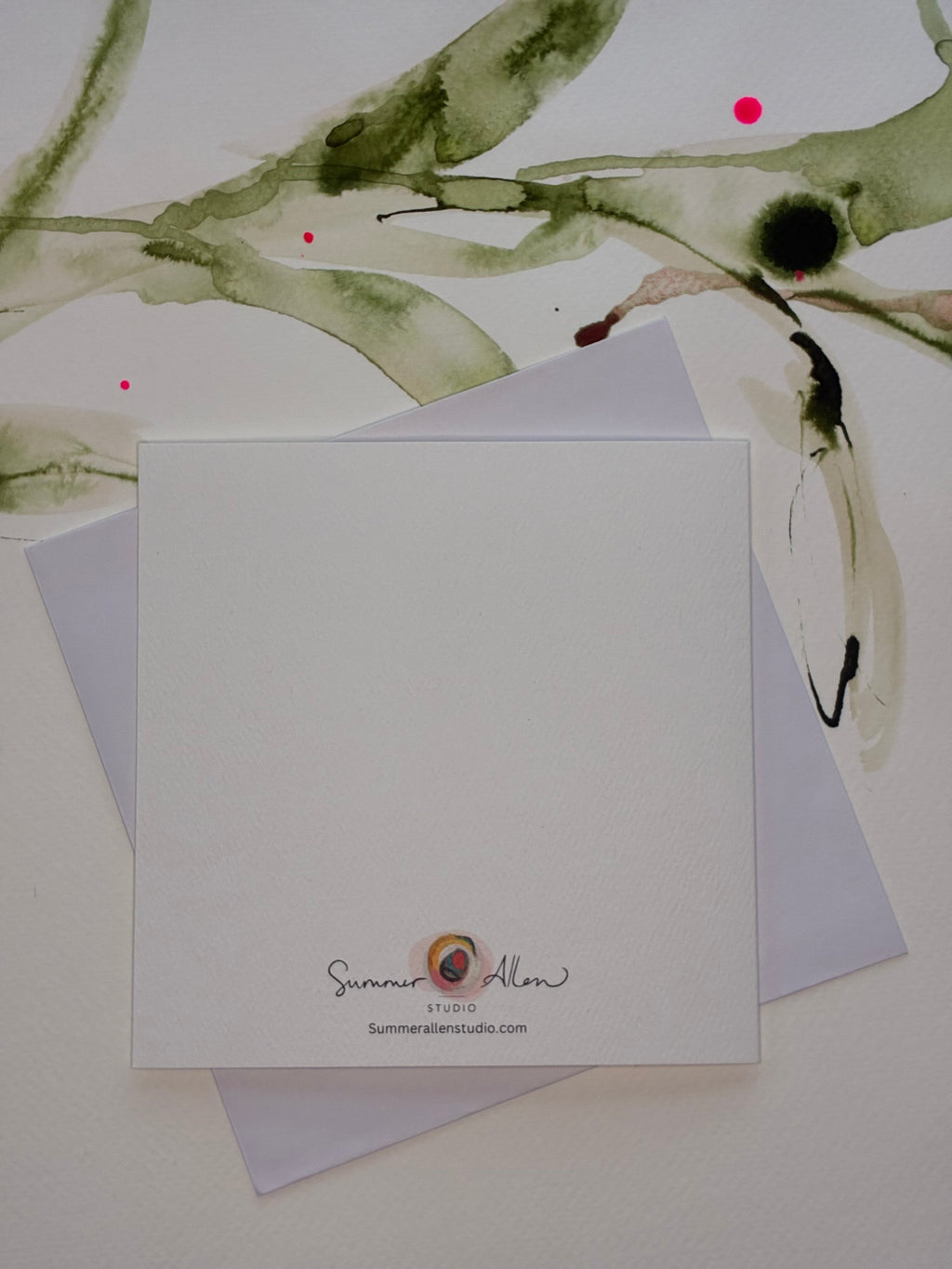 Moms Dahlia ~ square greeting card