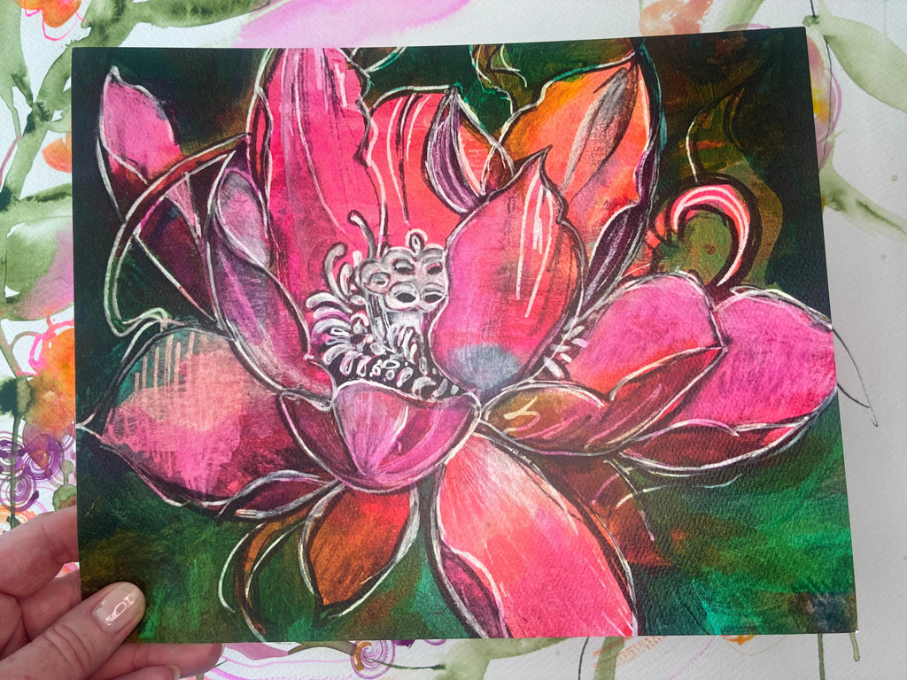 Pink Lotus ~ print
