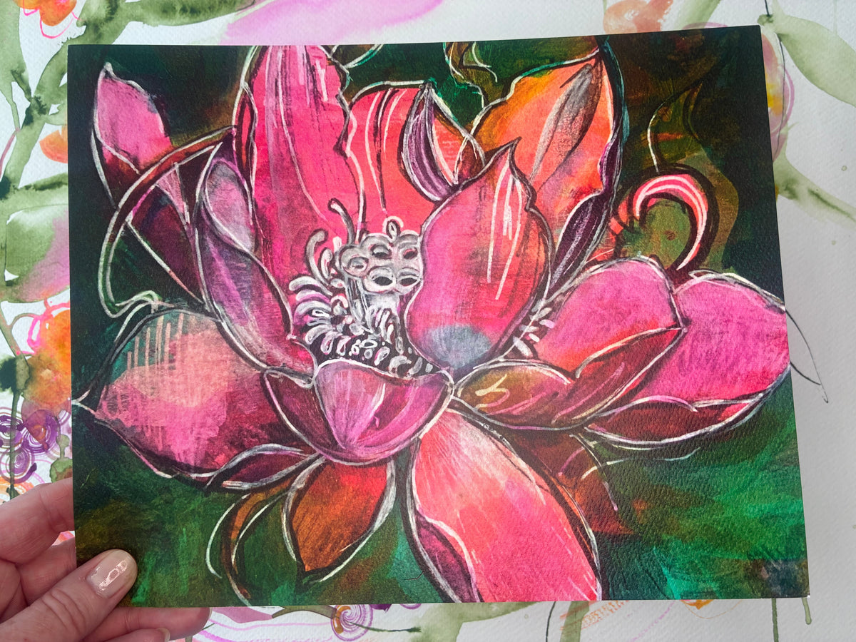 Pink Lotus ~ print