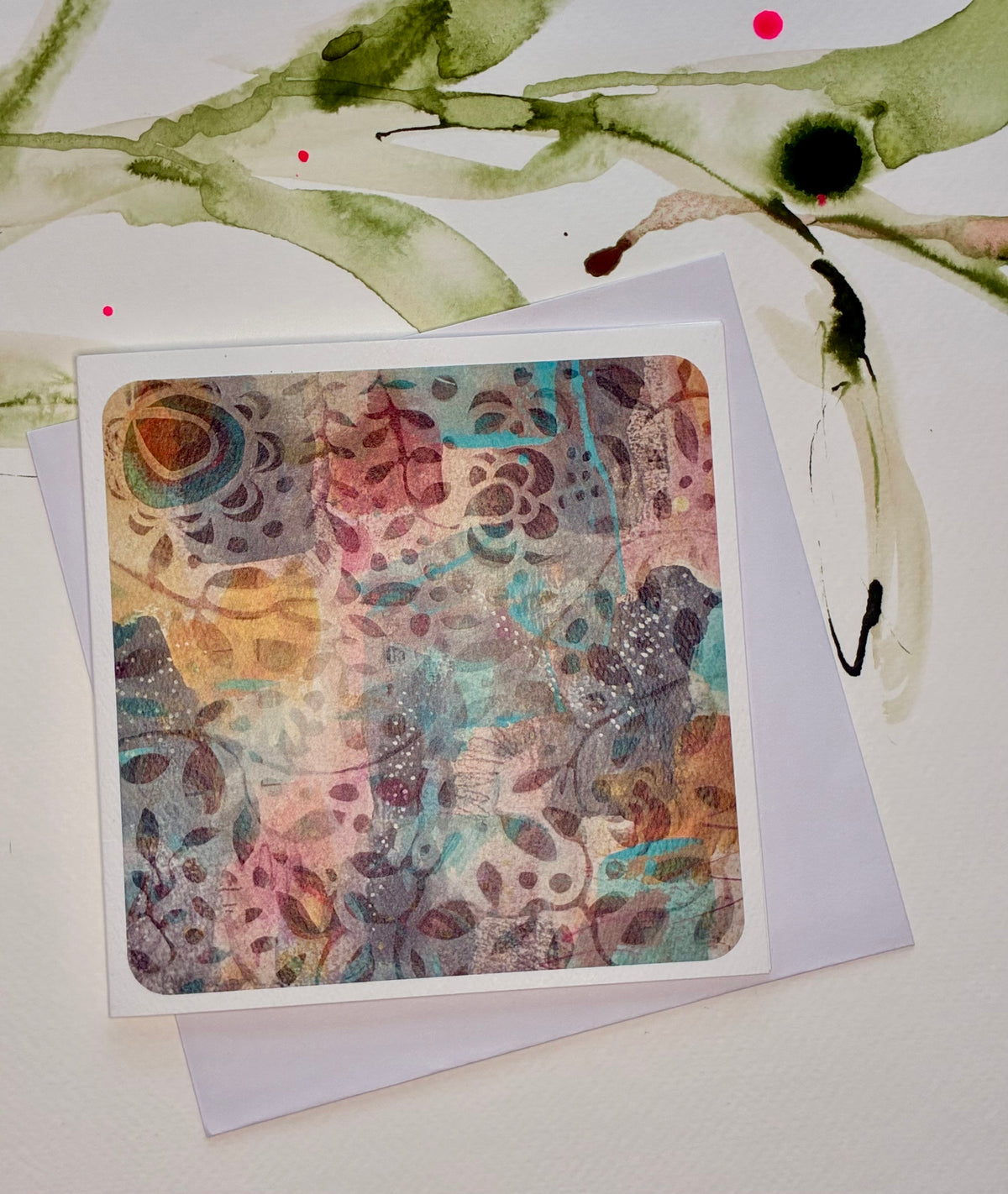 Winter Garden ~ square greeting card