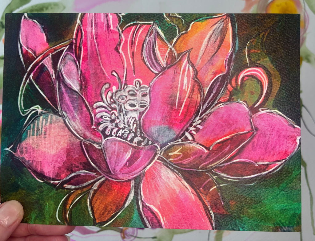 Pink Lotus ~ print