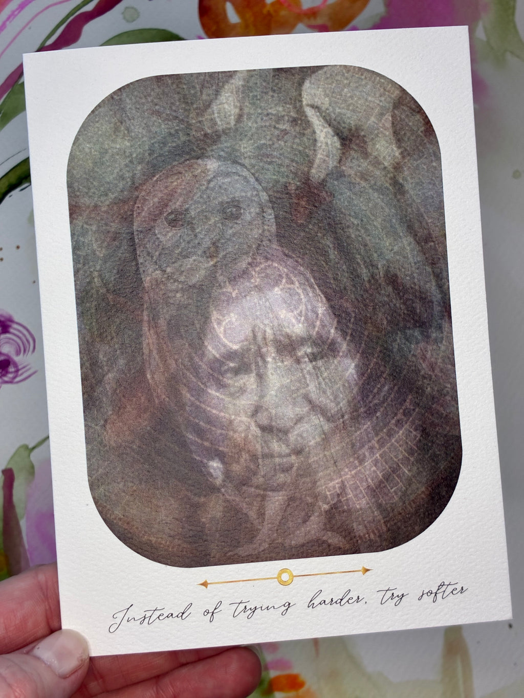 Try Softer ~ greeting card