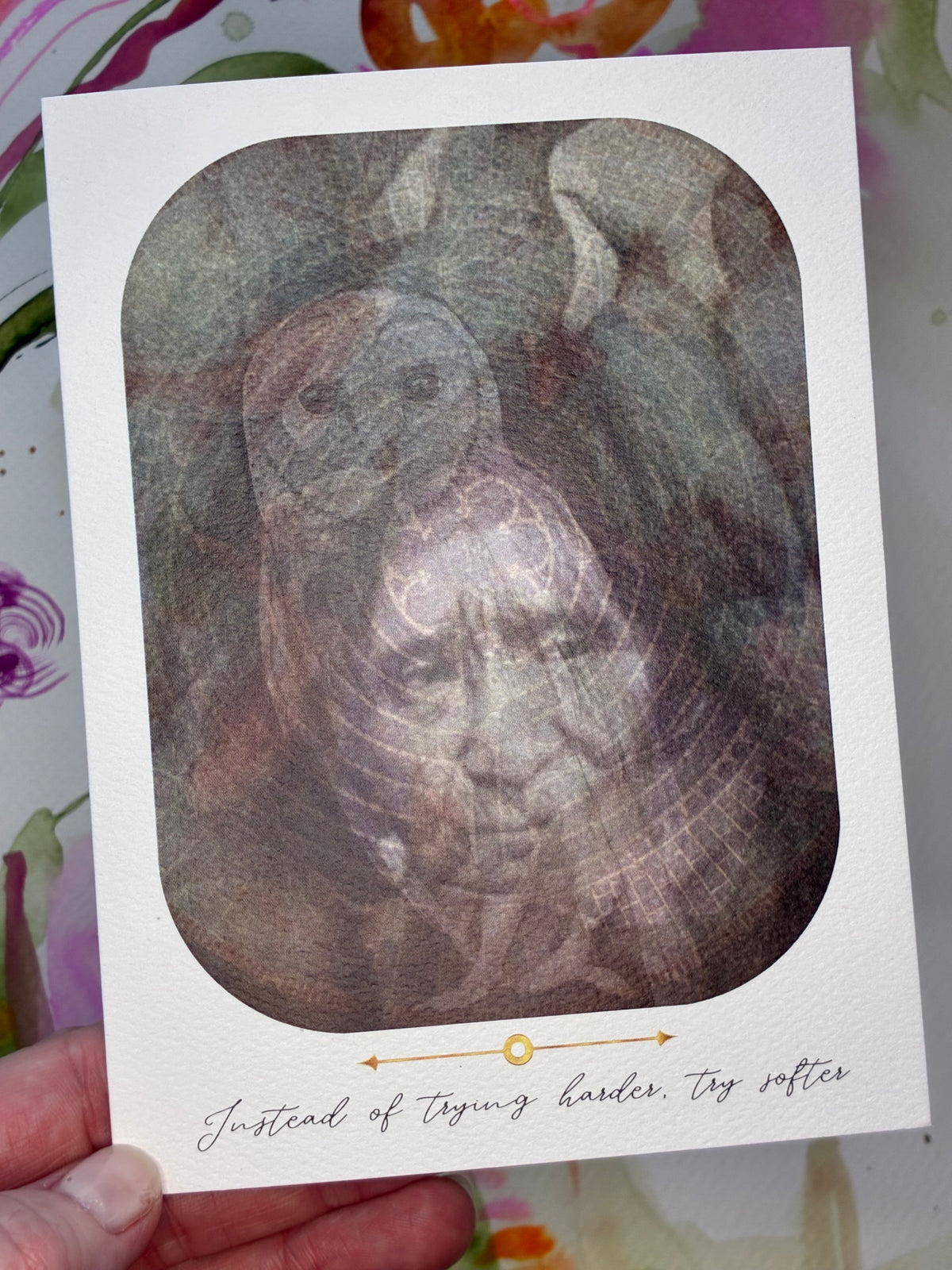 Try Softer ~ greeting card