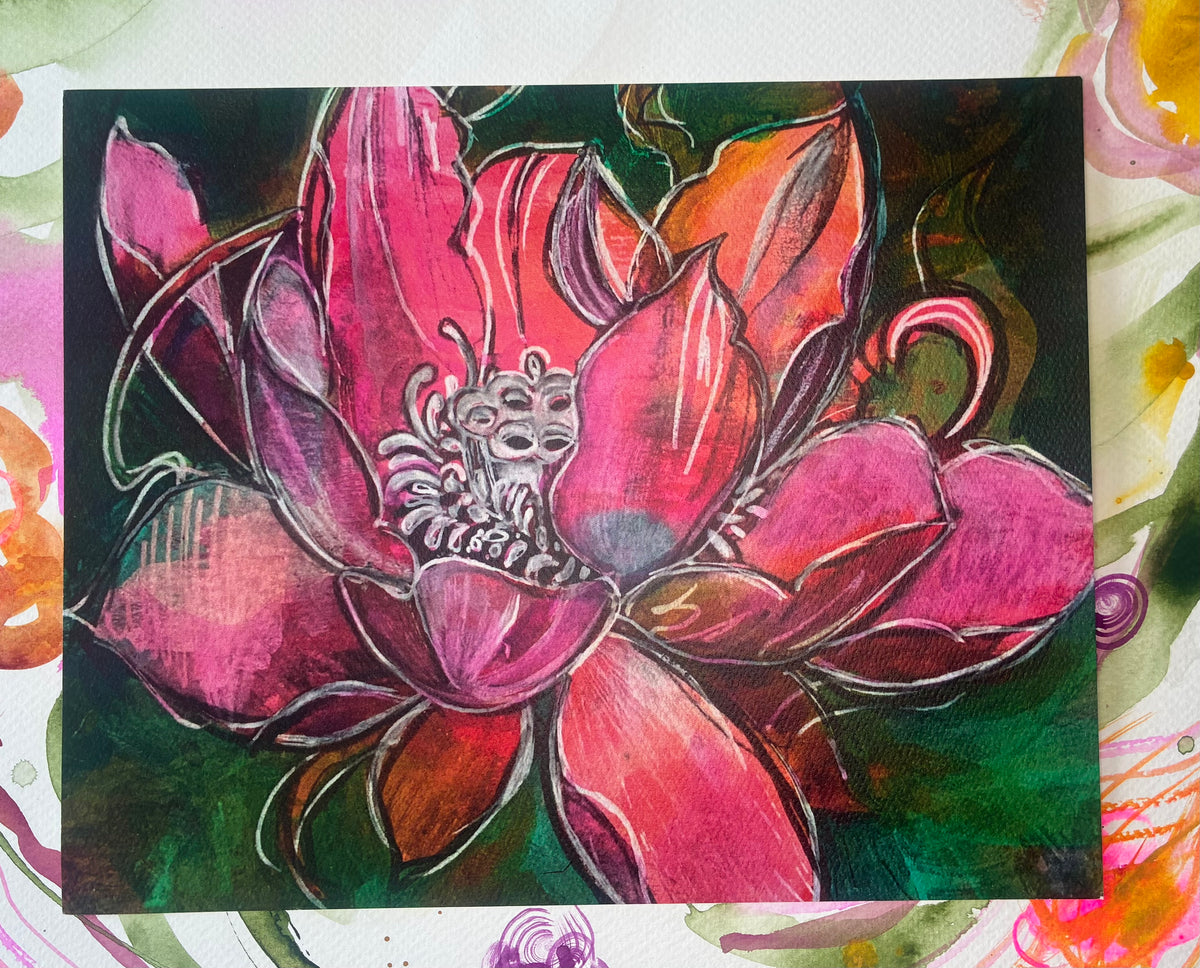 Pink Lotus ~ print