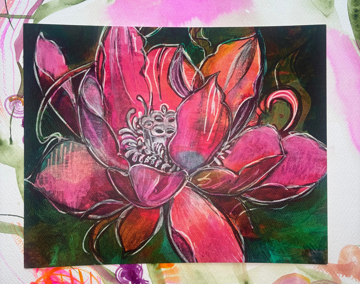 Pink Lotus ~ print